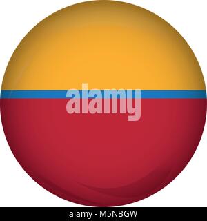 Empty colombian campaign button Stock Vector