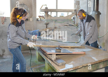 workers in the factory Stock Photo