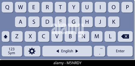 The illustration of mobile keyboard Stock Vector
