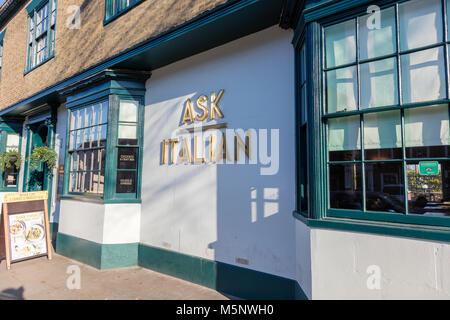 Ask Italian in an historic Old Brewmasters building on Court Street, Faversham, Kent, UK Stock Photo