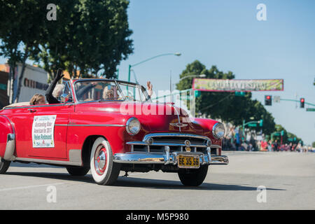 Temple City, Los Angeles, USA. 24th February, 2018. The famous 74th Camellia Festival Parade on FEB 24, 2018 at Temple City, Los Angeles County, California Credit: Chon Kit Leong/Alamy Live News Stock Photo