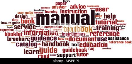 Manual word cloud concept. Vector illustration Stock Vector