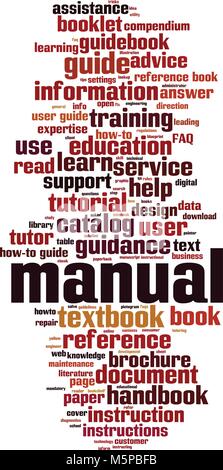 Manual word cloud concept. Vector illustration Stock Vector
