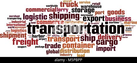 Transportation word cloud concept. Vector illustration Stock Vector
