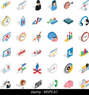 Countertop icons set, isometric style Stock Vector