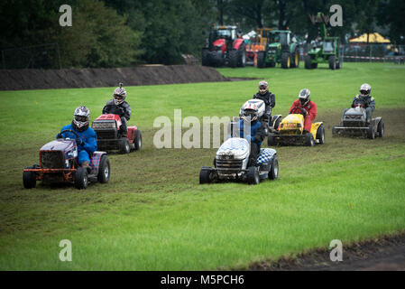 The Netherlands. Mariënvelde. 12-08-2017. Dutch Championship lawn mower racing. Stock Photo