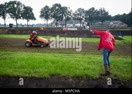 The Netherlands. Mariënvelde. 12-08-2017. Dutch Championship lawn mower racing. Stock Photo