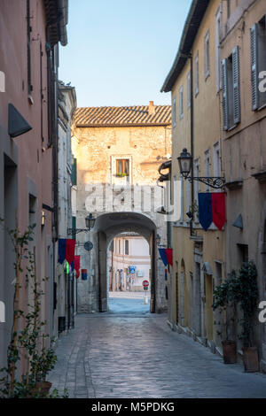 Amelia (Terni, Umbria, Italy): historic buildings in the old town Stock Photo