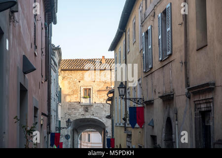 Amelia (Terni, Umbria, Italy): historic buildings in the old town Stock Photo