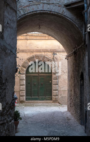 Amelia (Terni, Umbria, Italy): historic buildings in the old town Stock Photo