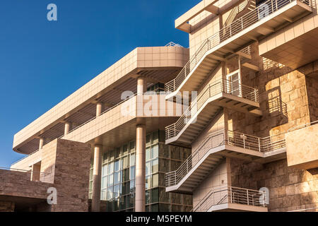 The Getty Center, Museum and Research Center, designed by Richard Meier, Exterior, Brentwood, Los Angeles, California, USA. Stock Photo