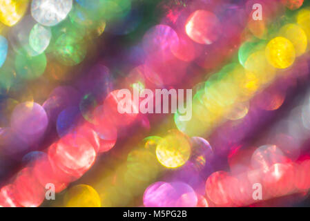 multicolored blurred lights background with bokeh Stock Photo