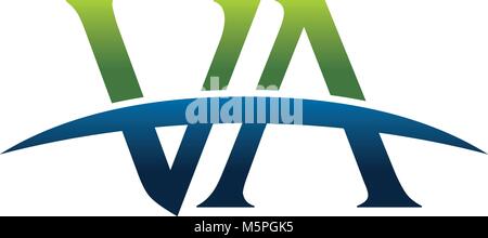 Letter VA Modern Stock Vector