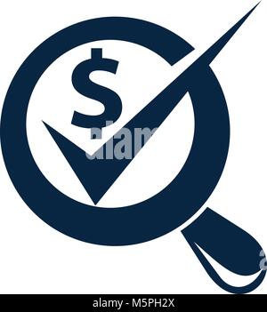 Dollar Magnify Stock Vector