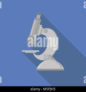Professional Medical Microscope for Research. Scientific Laboratory Equipment Icon Stock Vector