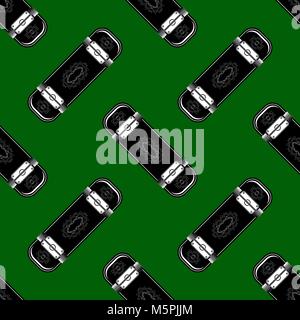 Skate Board Icon Seamless Pattern Stock Vector