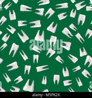 Tooth Seamless Pattern Stock Vector