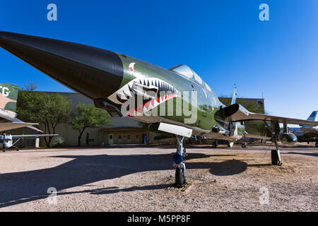 Fighter jet on display at the Pima Air and Space Museum, Tucson, Arizona Stock Photo