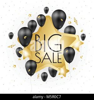 Big sale banner template design. Stock Vector