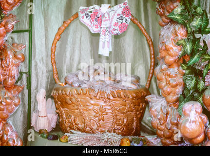 Delicious buns baked in various shapes and sprinkled with poppy seeds and other spices. Stock Photo