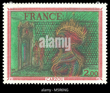 France - stamp 1976: Color edition on Art, shows Painting Work of Carzou Stock Photo