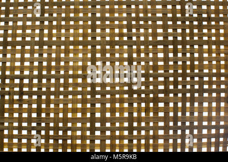 Handmade bamboo weave pattern texture. Abstract background. Stock Photo