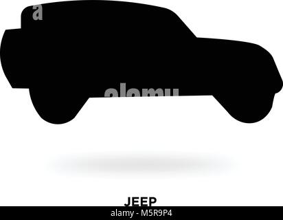 jeep silhouette Stock Vector