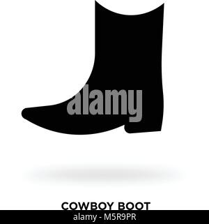 cowboy boot silhouette Stock Vector