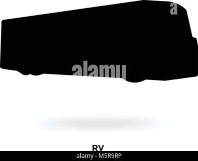 rv silhouette Stock Vector