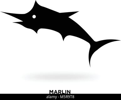 marlin silhouette Stock Vector