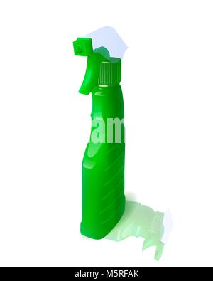 Housekeeping with detergent. Hygiene and housework. Vector illustration Stock Vector