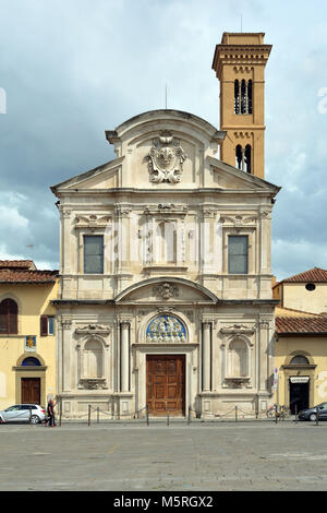 Franciscan church Chiesa di San Salvatore di Ognissanti at the Piazza di Ognissanti in Florence - Italy. Stock Photo