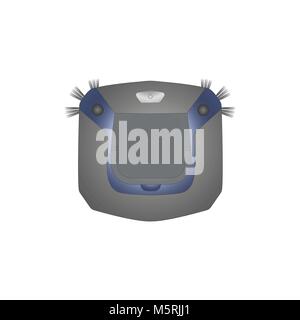 Robot vacuum cleaner isolated on white background Stock Vector