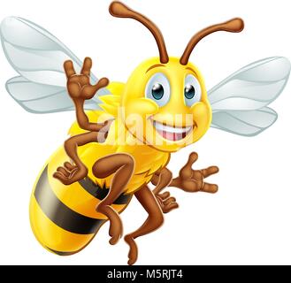 Honey Bee Cartoon Character Stock Vector