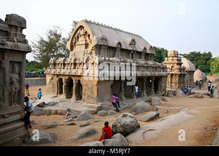 Hami Stone Ratha Bhima Ratha a monument in the Pancha Rathas complex at Mahabalipuram ...