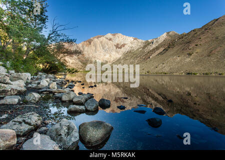Convict Lake, located in the Sierra Nevada Mountains in Mono County California,
