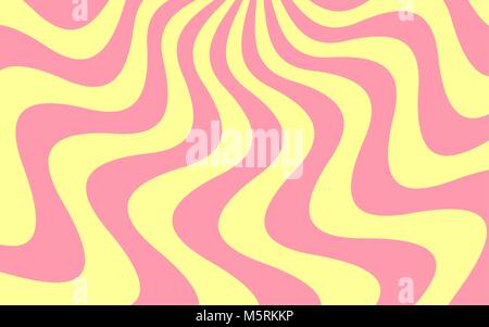Vector background with Wavy Lines. Simple Background consisting of Stripe Shapes with Liquid effect of soft Color. Yellow and light red Stock Vector