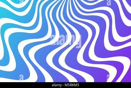 Vector background with Wavy Lines. Simple Background consisting of Stripe Shapes with Liquid effect of Color. Blue-purple gradient Stock Vector