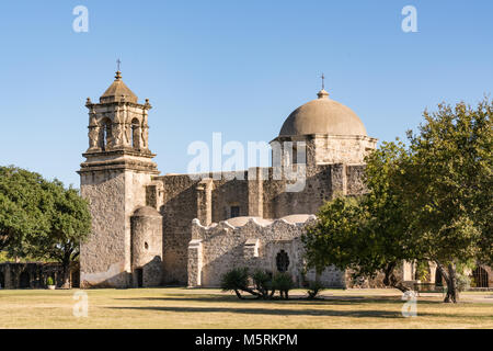 Mission San Jose in San Antonio Missions National Historic Park, Texas Stock Photo