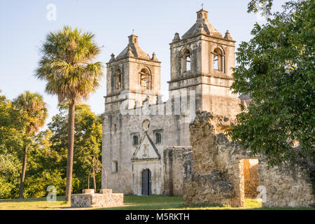 Mission Concepcion in San Antonio Missions National Historic Park, Texas Stock Photo