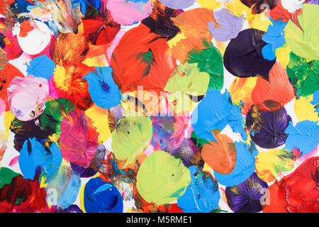 multicolor stained background made with paintbrush Stock Photo