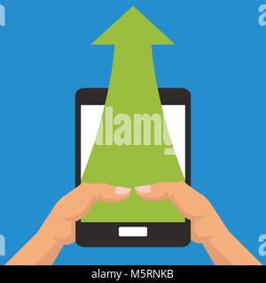 Business growth design , vector illustration Stock Vector