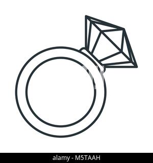 wedding ring in hand pink Stock Vector