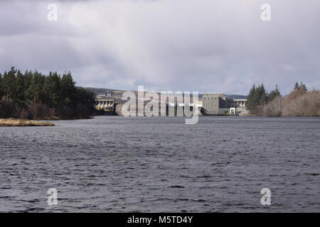 Loch Shin Dam Lairg Scotland March 2012 Stock Photo