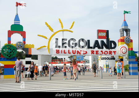 Main Entrance To Legoland Billund Resort Opened 1968 In Billund Denmark August 7th 2015 Is