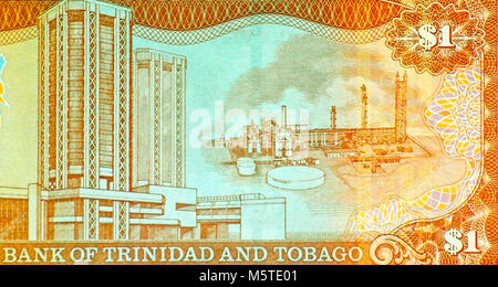 Trinidad and Tobago One 1 Dollar Bank Note Stock Photo