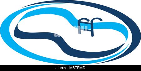 Pool Restoration Service Stock Vector