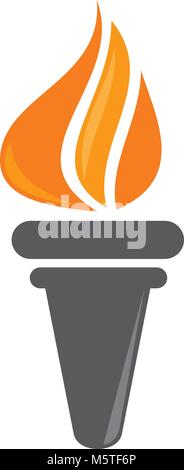 Torch Book and Pen Stock Vector