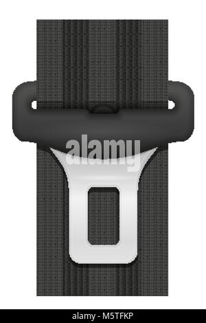 car seat belt for safety in case of accident vector illustration isolated on white background Stock Vector