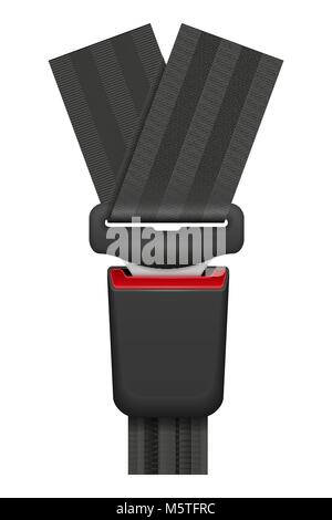 car seat belt for safety in case of accident vector illustration isolated on white background Stock Vector